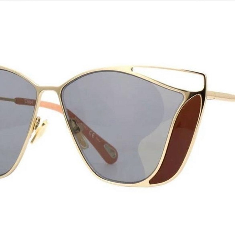 CHLOE Gemma CH0049S cat eye gold brown sunglasses - Picture 2 of 5